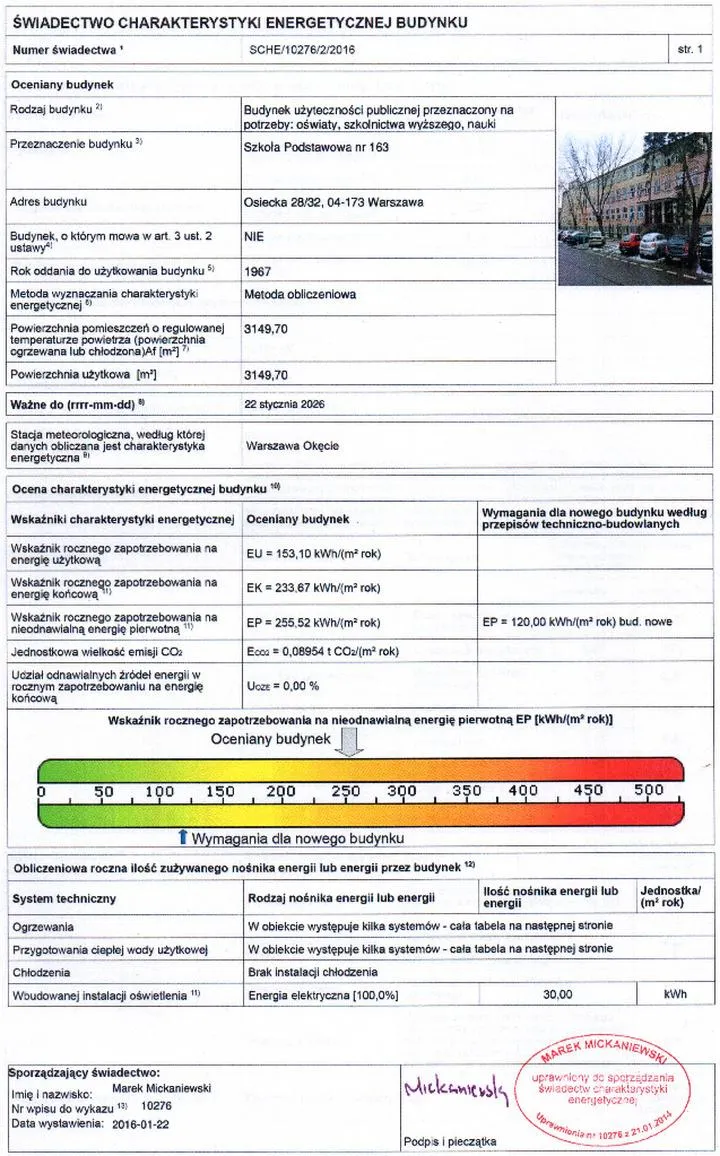 Ceny świadectwa charakterystyki energetycznej