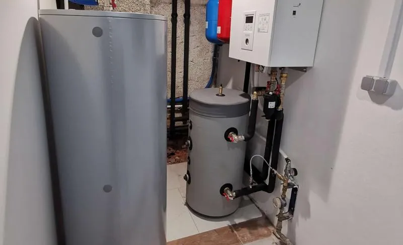 Podłączenie bufora do pompy ciepła